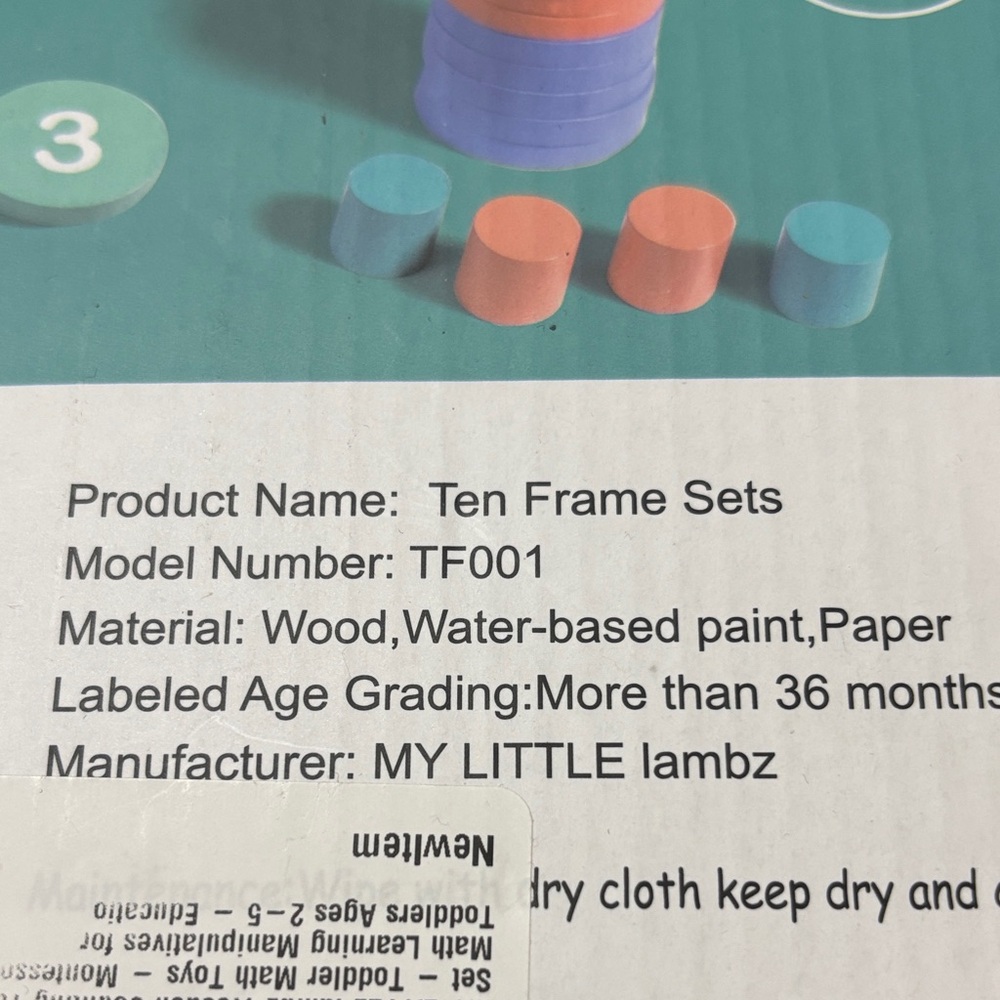 Ten Frame Sets by - Engaging Multicolor Learning Toy - Picture 9 of 9